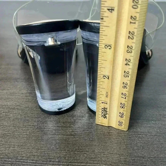 COPY - NEW -BP - Slide Sandal Naomi Black Clear Block Heel Womens - Picture 5 of 12